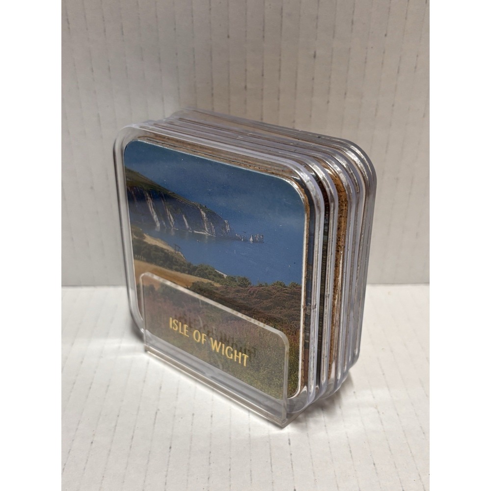 Isle of Wight England Drink Coasters Set of 6 acrylic‎ cork back landmarks pics - Picture 13 of 13